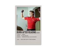 HUREYW I RH Poster artistico da parete con scritta "Burn After Reading" per camera da letto, 50 x 75 cm, senza cornice