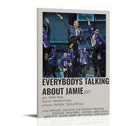 HUREYW I RH Poster artistico da parete con scritta in lingua inglese "Everybody's Talking About Jamie", per camera da letto, 20 x 30 cm, stile cornice