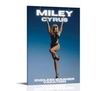 HUREYW I RH Poster artistico da parete di Miley Cyrus per camera da letto, 30 x 45 cm, stile cornice