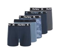 Hurley 5 Pack Stretch Boxer Briefs Corti, Combinazione di Foglie di dispsi, Medium Uomo