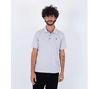 Hurley Ace Vista Polo S/S Maglietta, Bianco Htr, L Uomo