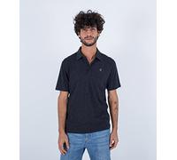 Hurley Ace Vista Polo S/S Maglietta, Nero mélange, XL Uomo