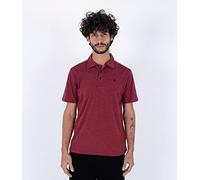 Hurley Ace Vista Polo S/S Maglietta, True Red Htr, S Uomo