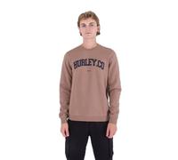 Hurley Applique Crew Felpa, Grigio Talpa (Haze), S Uomo