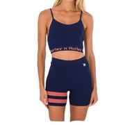 Hurley Block Party Active Short Pantaloncini, Mood Indigo, XS Donna
