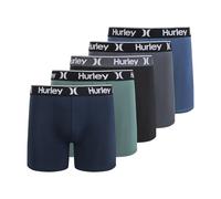 Hurley Boxer da Uomo Standard, Elasticizzati, Confezione da 5, in Pino Solitario