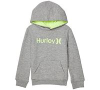 Hurley Boys' One and Only Pullover Hoodie, Grey/Volt, 2T