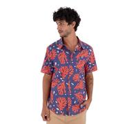 Hurley Camicia a Maniche Corte da Uomo - Printing Press Coral
