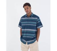 Hurley Camicia a Maniche Corte Uomo - OAO Lido Stripe, 31, Submarine