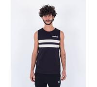 Hurley Canotta M Oceancare Stripes T-Shirt, Nero, XXL Uomo