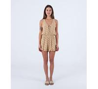 Hurley City Block Lace Up Romper, Terracotta, M Donna