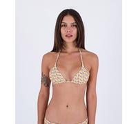 Hurley City Block Rvsb Itsy Bitsy Bikini Top, Sweet Cream, XS Donna