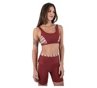 Hurley City Block Scoop Neck Sports Bra Maglietta, Chili, XS Donna
