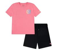Hurley Completo 2 Pezzi T-Shirt Grafica Shorts Bambino, Arancione, 24 Mesi