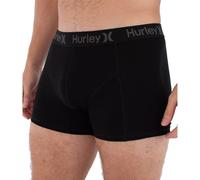 Hurley Confezione da 3 boxer da uomo neri elasticizzati in quattro direzioni.