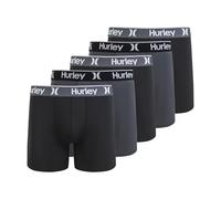 Hurley Confezione da 5 Boxer da Uomo, Nero e Grigio, Taglia S