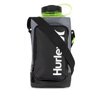 Hurley Crossbody Water Bottle Set Unisex-Adulto, Nero/Lime (Flash Lime)