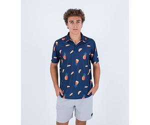 Hurley H2o-Dri Ace Fiesta Meshpolo S/S Maglietta, Abyss, L Uomo