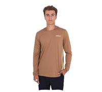 Hurley H2o-Dri Atticus II UPF LS-Top con Cappuccio Maglietta Rash Guard, Bronzato, M Uomo