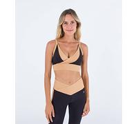 Hurley H2o Dri Colorblock Bralette Maglietta, Caviale, S Donna