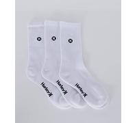 Hurley H2o Dri Crew Sock 3pk Calzini, Blanco, 42 Uomo