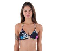 Hurley Hana Adjustable Bikini Top, Black, XS Donna