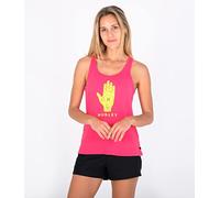 Hurley Handsy Washed Racer Back Tank Maglietta, Azalea, S Donna