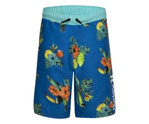 Hurley Hrlb Parrot Floral Pull On SWM Pantaloncini da Board, Blu Nettuno, 12 Anni Bambino