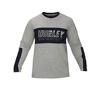 Hurley M DF Harvey Onshore L/S, T-Shirt Uomo, Dk Grey Heather, S