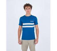 Hurley M Oceancare Block Party Maglietta Corta Sleeeve T-Shirt, Abyss, S Uomo
