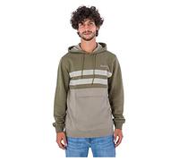 Hurley M Oceancare Block Party Pullover Sweater, Verde Scuro, XL Uomo