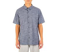 Hurley M One&Only 2.0 Woven S/S Shirts, Uomo, black, S