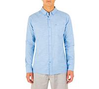 Hurley M One&Only Woven L/S Woven Tops, Uomo, Blue Ok, L
