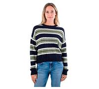 Hurley Morgan Pullover Felpa, Caviar Multi Stripe, L Donna