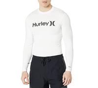 Hurley OAO Quickdry Rashguard LS Camicia di Protezione da eruzione cutanea, Bianco, L Uomo