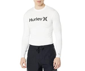 Hurley OAO Quickdry Rashguard LS Camicia di Protezione da eruzione cutanea, Bianco, S Uomo