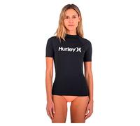 Hurley OAO S/S Rashguard Maglia Rash Guard, Nero, S Donna