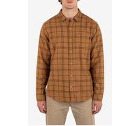 Hurley Portland Organic Flannel Long Sleeve Earthstone Taglia: M | Camicie Casual Outlet | Uomo | Marrone