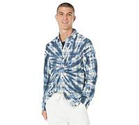 Hurley Portland Tie Dye Flanella LS Camicia, Summit White, XL Donna