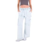 Hurley Railraod-Pantaloni Cargo a Righe, Blu, M Uomo