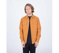 Hurley Santa Cruz Twill Flanella LS Camicia, Pietra terrestre, L Uomo