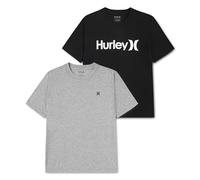 Hurley Set T-Shirt Logo Manica Corta Bambino, Grigio, 8-10 Anni