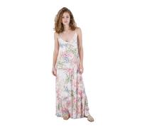 Hurley Summer Palm Ruffle Maxi Dress Vestito, Crema Multi, M Donna