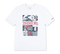 Hurley T-Shirt Grafica Manica Corta Bambino, Bianco, 8-10 Anni