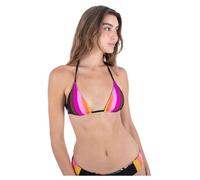 Hurley Fiji Fantasy Rvsb Bikini Top Parte Superiore, Nero/Floreale, M Donna