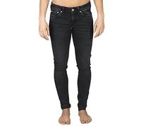 Hurley W Bianca Skiny Oceancare Denim Pantaloni Casual, Nero, 24 Donna