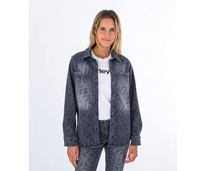Hurley W Oceancare Full Denim Woven Top Camicia, Nero, S Donna