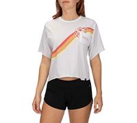 Hurley W Seagull Stripes Pkt Crew SS Camicia Donna