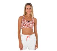 Hurley Zebra Med Impact Bra Maglietta, Rosso (Mineral Red), S Donna