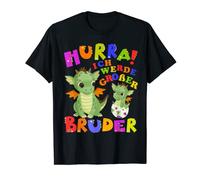 Hurra! Ich Werde Großer Bruder Carino Drago Bambino Maglietta